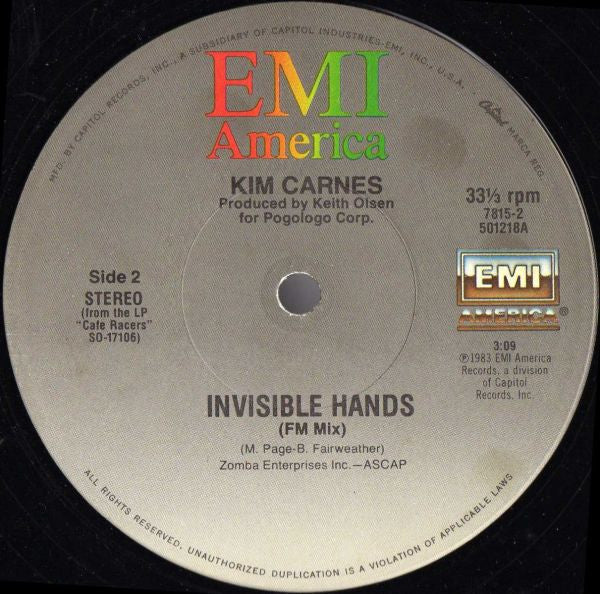 Kim Carnes – Invisible Hands (Dance Mix) (VG+) BOX19