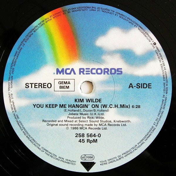 Kim Wilde – You Keep Me Hangin' On (Extended WCH Club Mix) (NM, FUNDA VG+) BOX30
