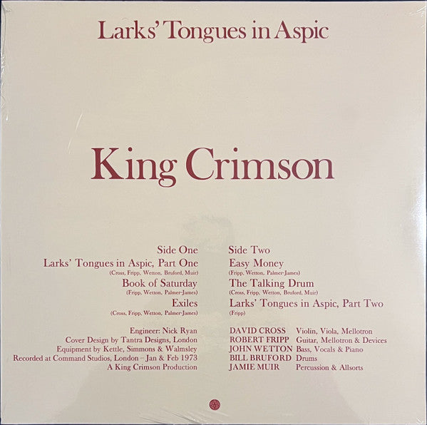 King Crimson – Larks' Tongues In Aspic (STEVEN WILSON MIX) 40th Anniversary - LIMITED EDITION (NUEVO, SELLADO)