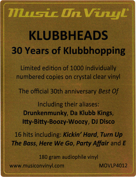 Klubbheads – 30 Years Of Klubbhopping: 30th Anniversary / LIMITED EDITION (NUEVO, SELLADO)