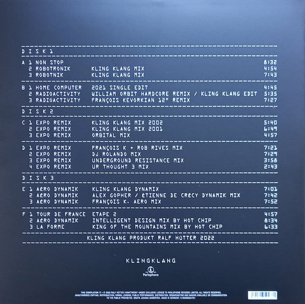 Kraftwerk – Remixes /DISCO TRIPLE (NUEVO, SELLADO) BOXV14