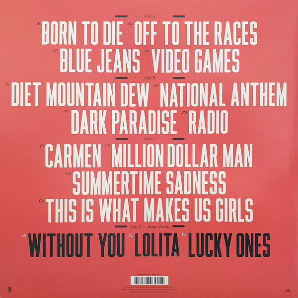 Lana Del Rey – Born To Die / DISCO DOBLE (NUEVO, SELLADO)
