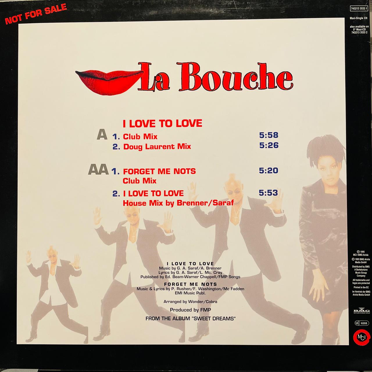 La Bouche – I Love To Love / Forget Me Nots (NM)