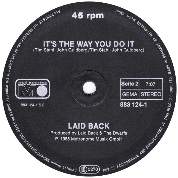 Laid Back – One Life (NM, FUNDA VG+) BOX30