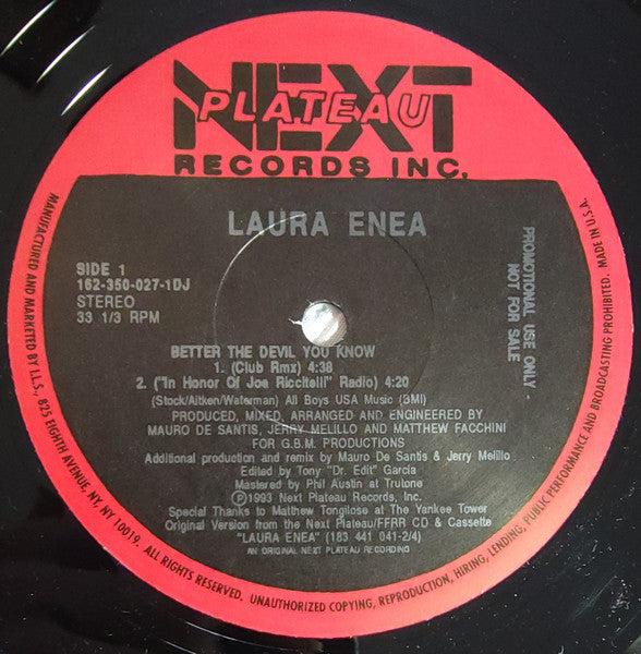 Laura Enea – Better The Devil You Know (NM, Funda VG+ Generic de Sello) BoxE1