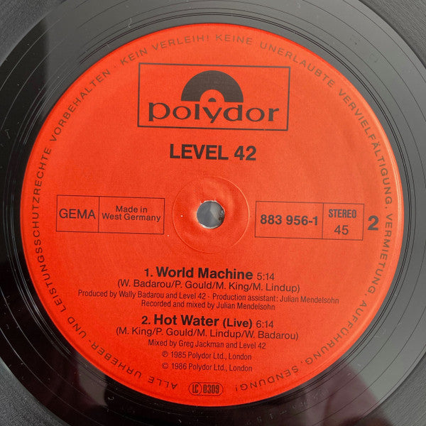 Level 42 – Lessons In Love (Extended Version), foto 4 de la edición