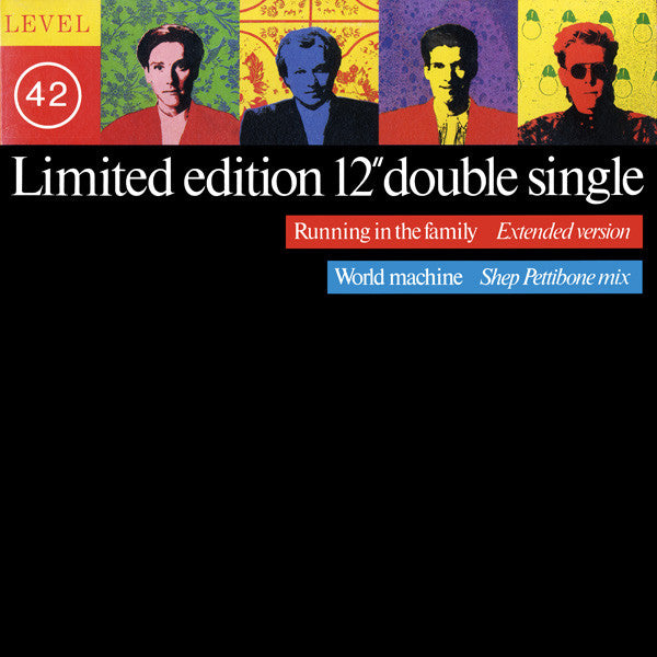 Level 42 – Running In The Family (Extended Version) / World Machine (Shep Pettibone Mix) Limited Edition (EX, Funda VG+) [disco doble] Box38