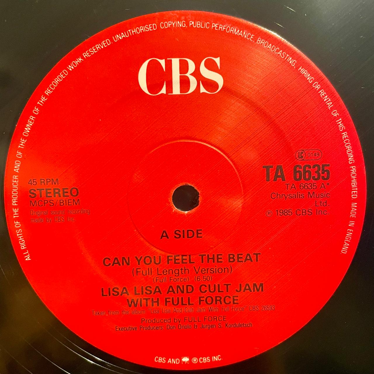 Lisa Lisa & Cult Jam With Full Force – Can You Feel The Beat (Extended Version) (NM, FUNDA VG+) BOX3