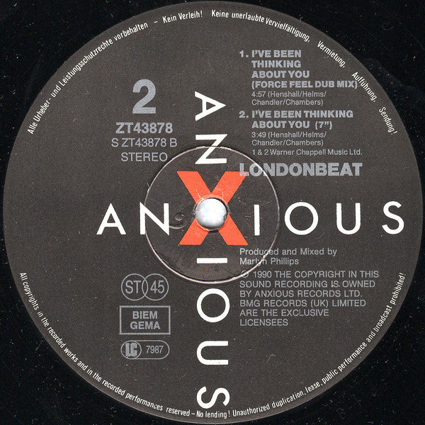 Londonbeat – I've Been Thinking About You (EX)