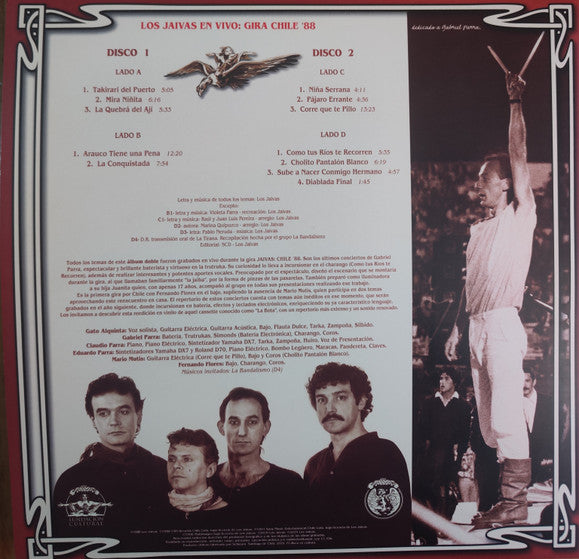 Los Jaivas – En Vivo / DISCO DOBLE (NUEVO, SELLADO) BOXV49