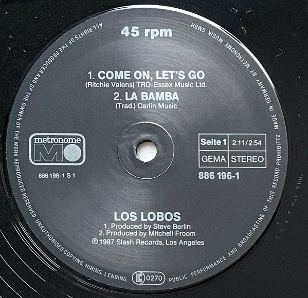 Los Lobos – Come On, Let's Go (EX) BOX29