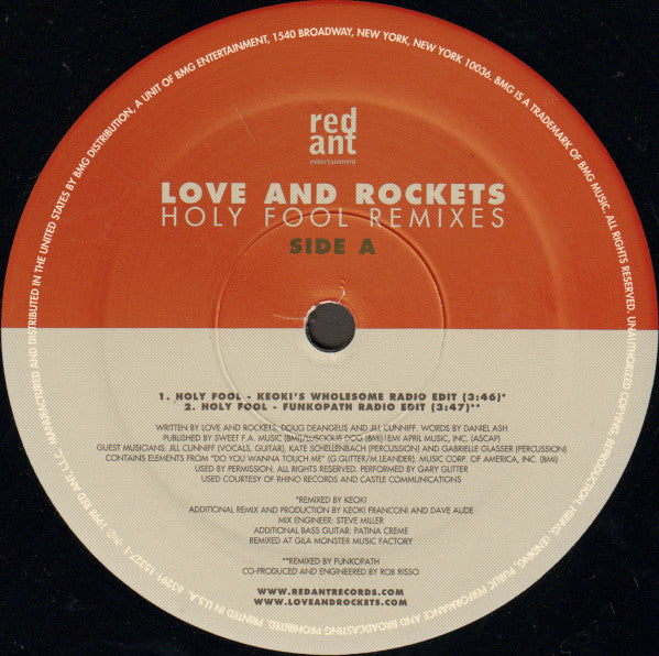 Love And Rockets – Holy Fool (Remixes) (NM, Funda VG) BoxE1