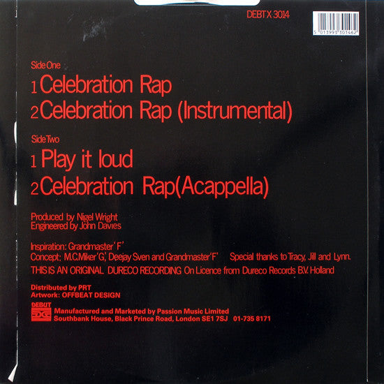 M.C. Miker 'G' & Deejay Sven – Celebration Rap. (VG+) BOX28
