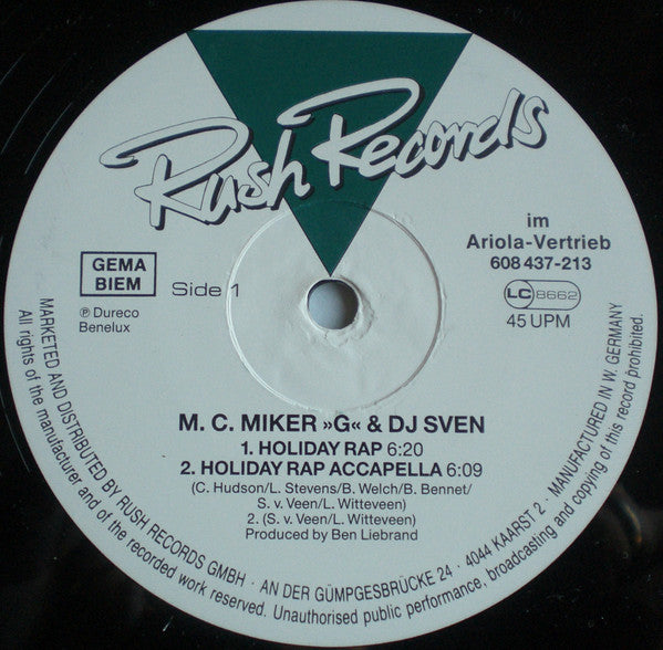 M.C.Miker"G" & Deejay Sven – Holiday Rap (NM, FUNDA EX) BOX24