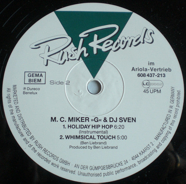 M.C.Miker"G" & Deejay Sven – Holiday Rap (NM, FUNDA EX) BOX24