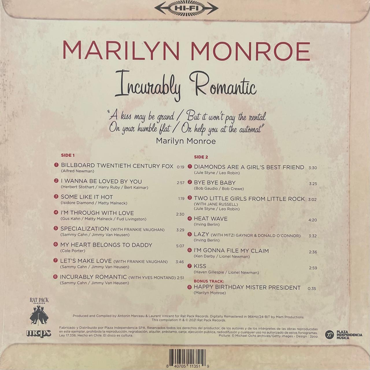 Marilyn Monroe – Incurably Romantic (NUEVO, SELLADO)