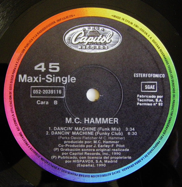 MC Hammer – U Can't Touch This (NM, FUNDA VG+)