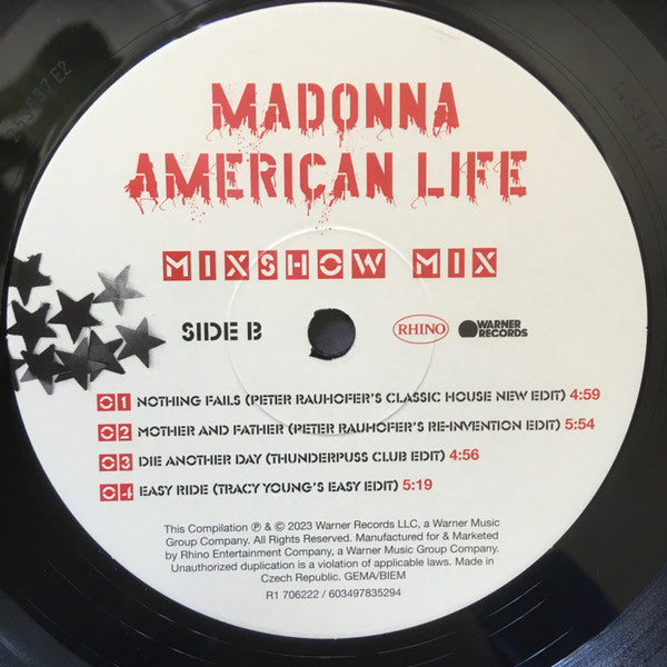 Madonna – American Life Mixshow Mix (Honoring Peter Rauhofer) (NUEVO, SELLADO) BOX28