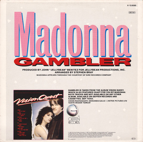 Madonna – Gambler (EX, FUNDA VG+) BOX29