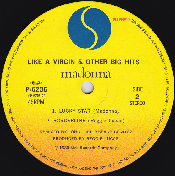 Madonna – Like A Virgin & Other Big Hits! / JAPONES INCLUYE INSERT & OBI (NM)