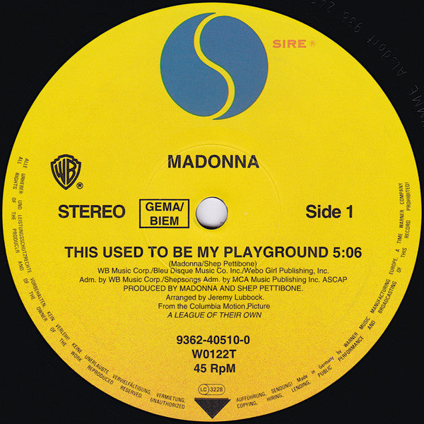 Madonna – This Used To Be My Playground (NM) BOX11