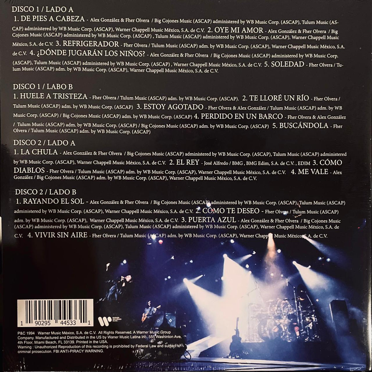 Maná – Maná En Vivo / DISCO DOBLE (NUEVO, SELLADO)