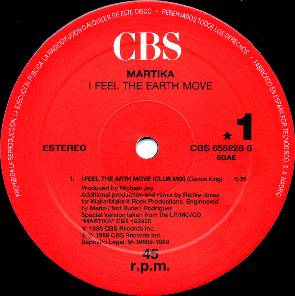 Martika – I Feel The Earth Move (VG+) BOX31