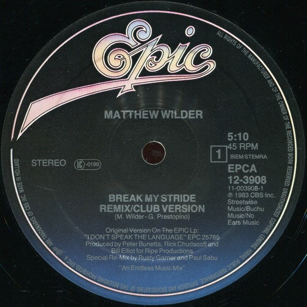 Matthew Wilder – Break My Stride (Remix / Club Version) (EX) BOX28
