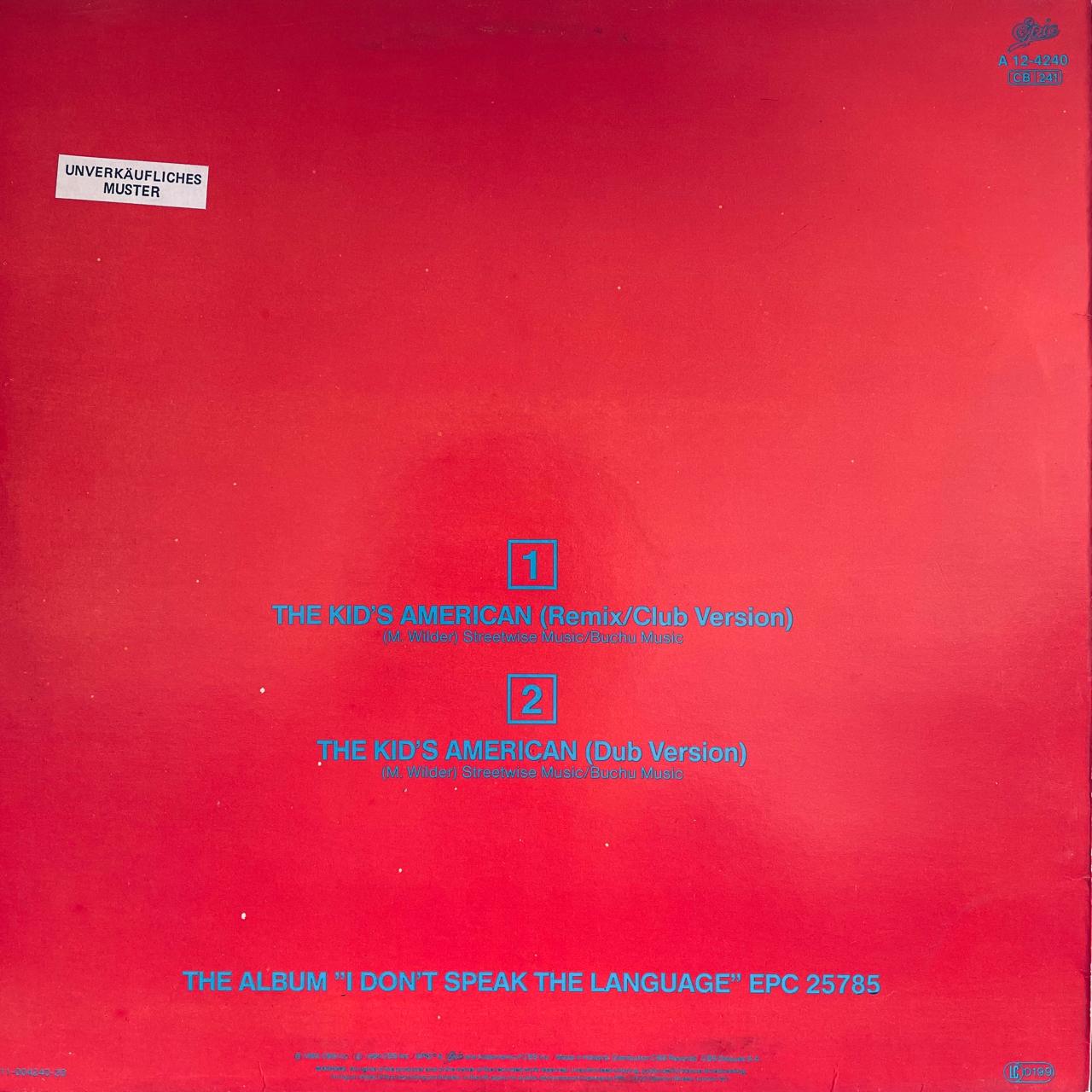Matthew Wilder – The Kid's American (NM, FUNDA VG+)