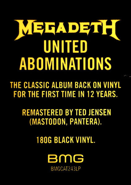 Megadeth – United Abominations (NUEVO) BOXV25