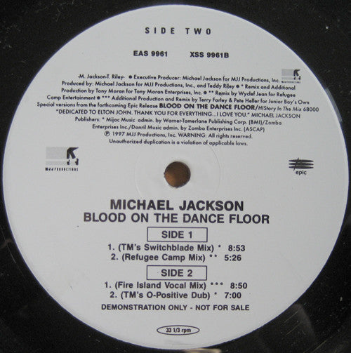 Michael Jackson – Blood On The Dance Floor (EX, FUNDA VG+) BOX29