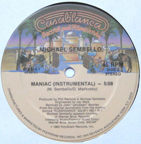 Michael Sembello – Maniac (VG+, FUNDA GENERICA) BOX21