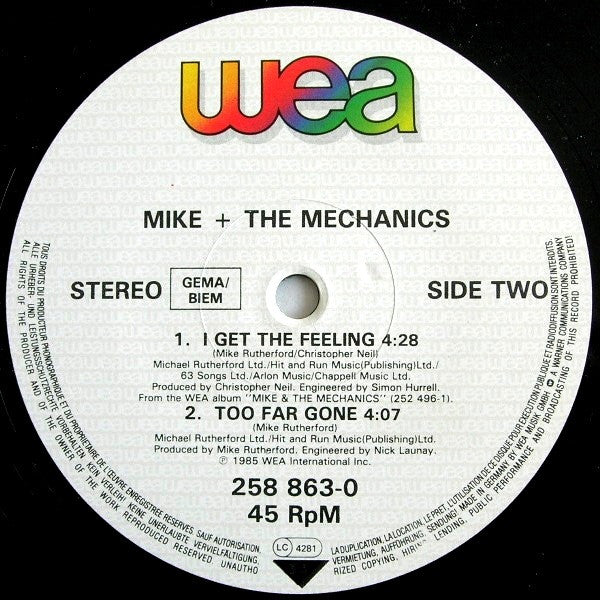 Mike & The Mechanics – Silent Running (On Dangerous Ground) (NM)