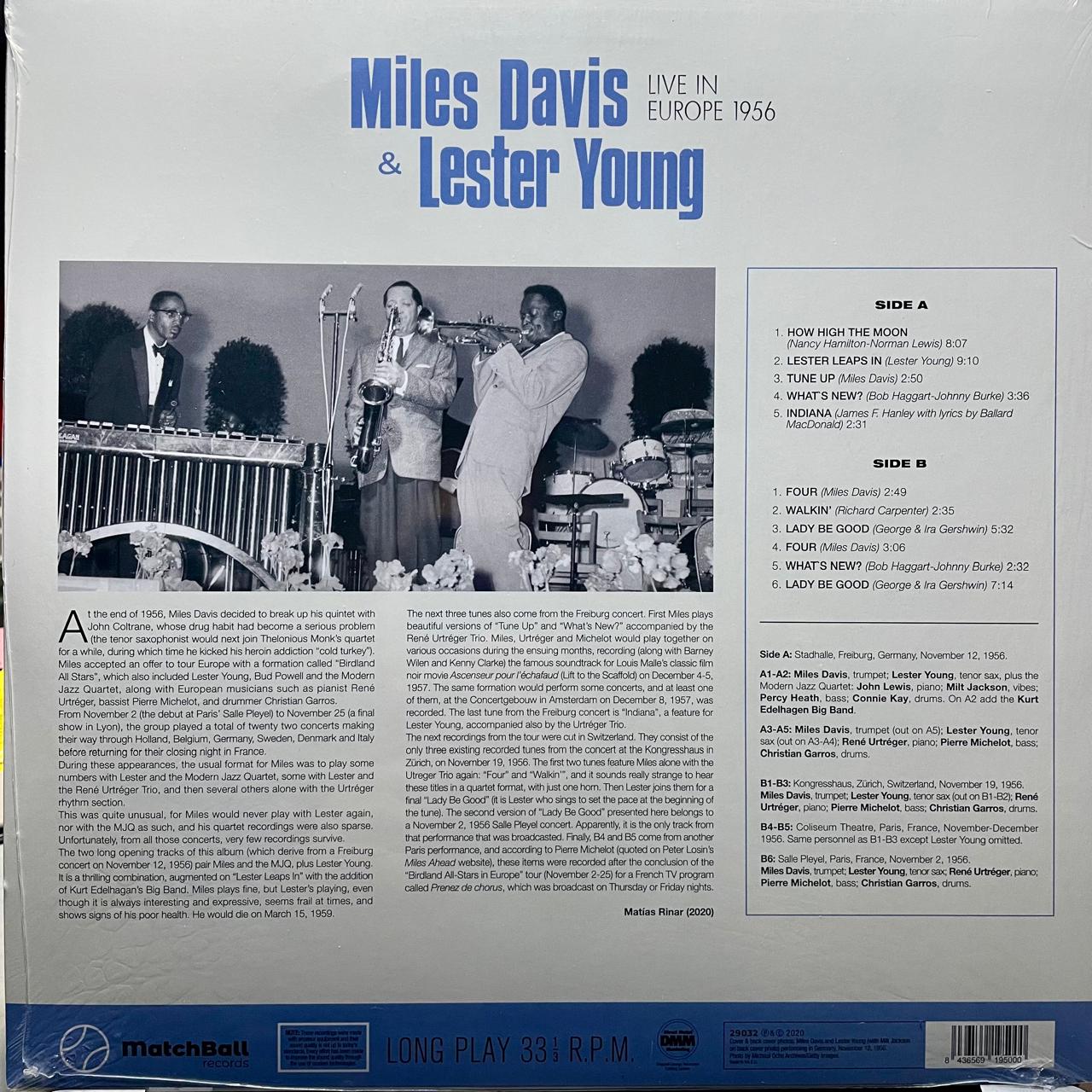Miles Davis & Lester Young – Live in Europe 1956 (NUEVO, SELLADO) BOXV53