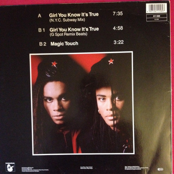 Milli Vanilli – Girl You Know It's True (N.Y.C. Subway Mix) (NM) BOX23