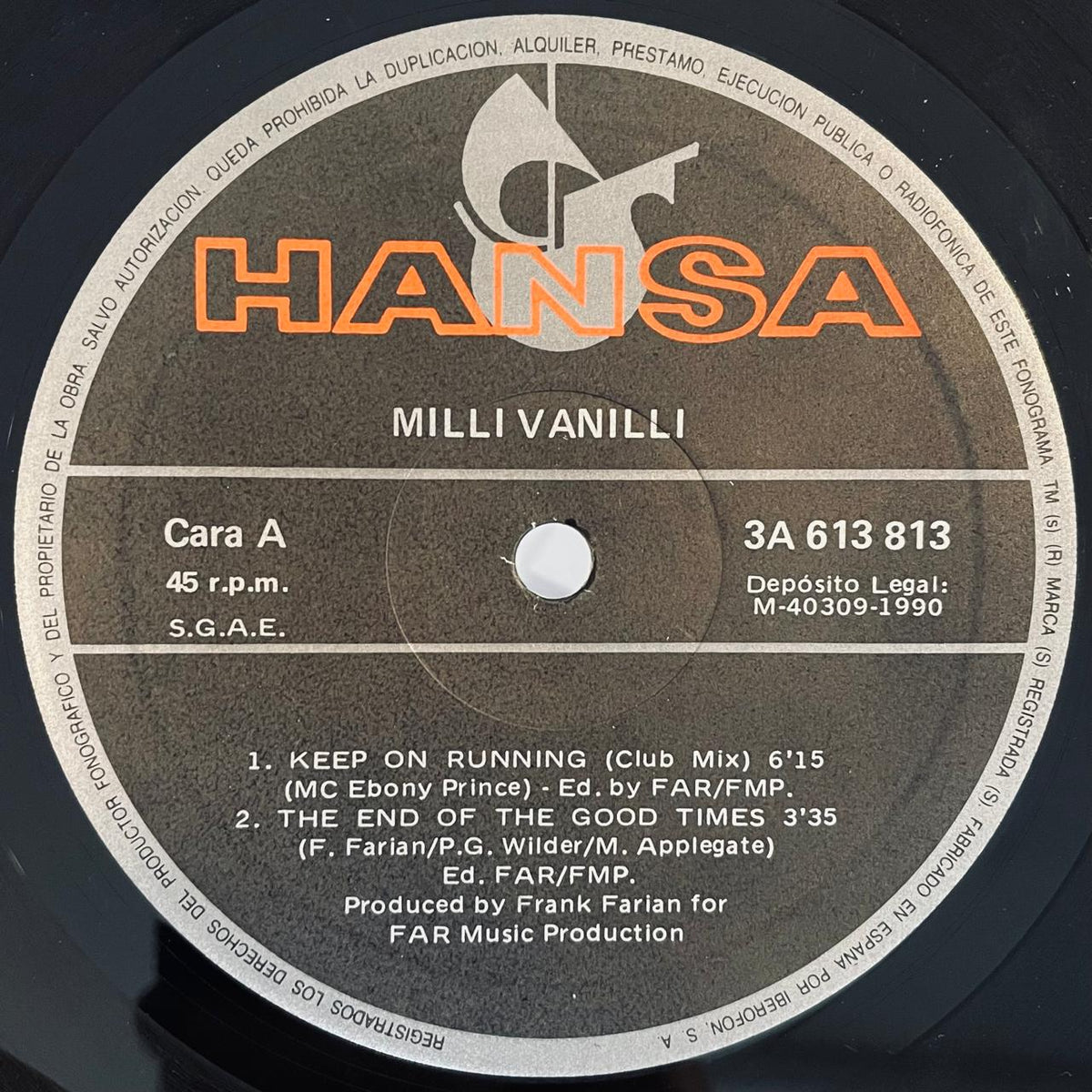 Milli Vanilli – Keep On Running (EX, FUNDA VG+) BOX21