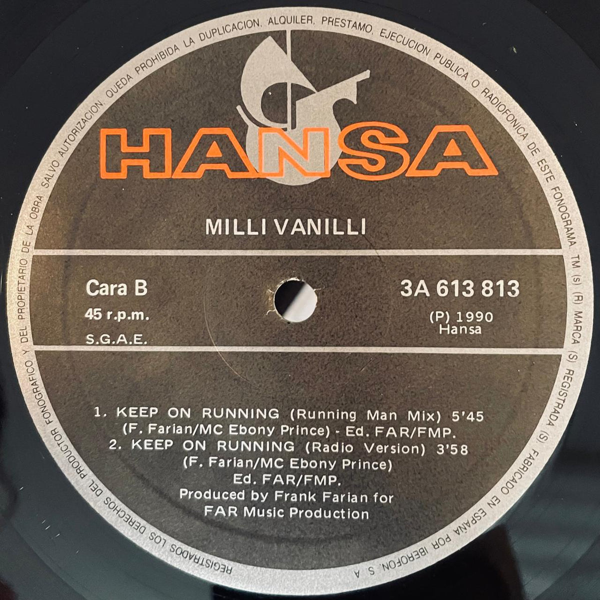 Milli Vanilli – Keep On Running (EX, FUNDA VG+) BOX21