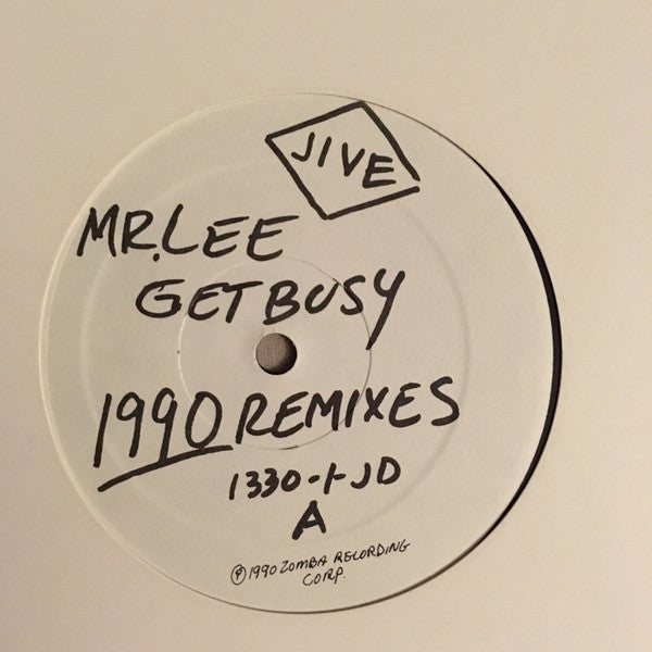 Mr. Lee – Get Busy (1990 Remixes) (NM, FUNDA VG+) BOX19