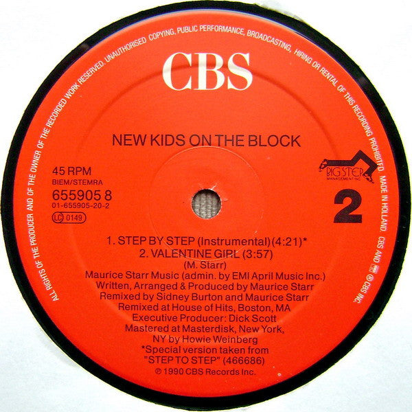 New Kids On The Block – Step By Step (VG+, FUNDA NM) BOX33