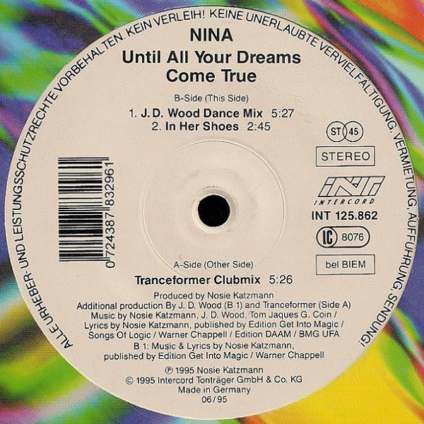 Nina – Until All Your Dreams Come True (NM, Funda Generic de Sello) Box38