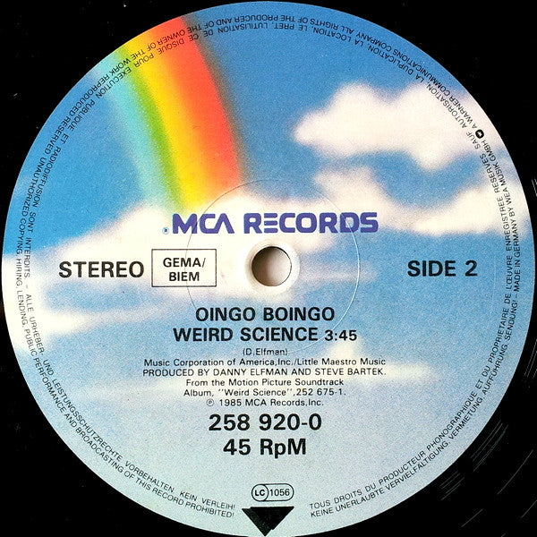 Oingo Boingo – Weird Science (Extended Dance Version) (NM, FUNDA EX)