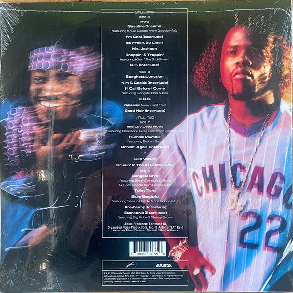 OutKast – Stankonia, contraportada con el listado de canciones