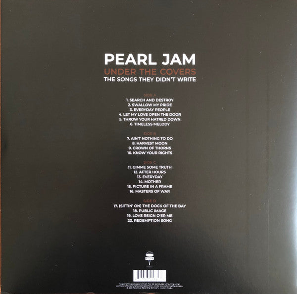 Pearl Jam – Under The Covers - The Songs They Didn't Write / DISCO DOBLE (NUEVO, SELLADO)