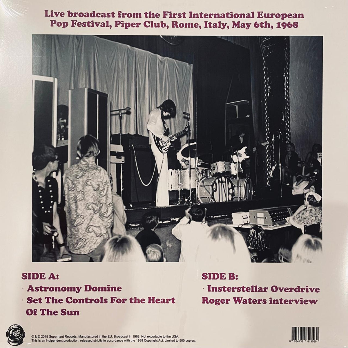 Pink Floyd – Broadcast In Rome, Italy May 6th, 1968 (NUEVO, SELLADO)