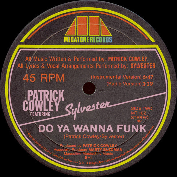 Patrick Cowley Featuring Sylvester – Do Ya Wanna Funk (NM, FUNDA VG+)
