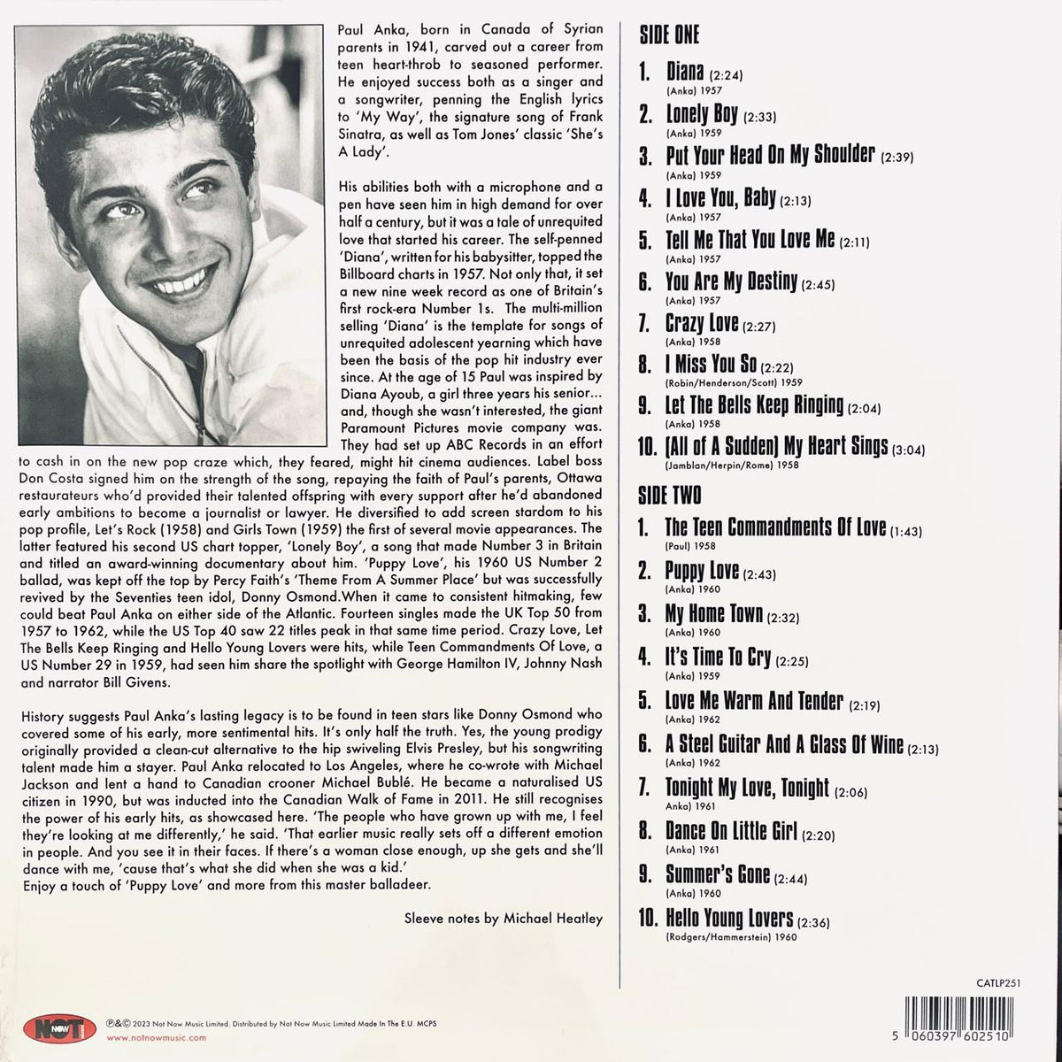 Paul Anka – Diana The Very Best Of Paul Anka (NUEVO, SELLADO)