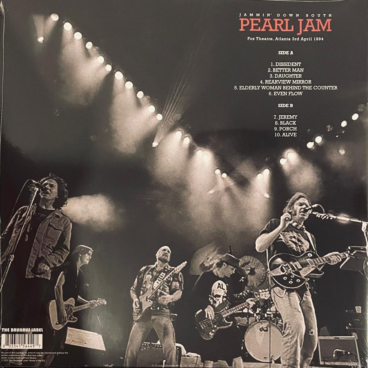 Pearl Jam – Jammin' Down South - Fox Theatre, Atlanta 3rd April 1994 (NUEVO, SELLADO)