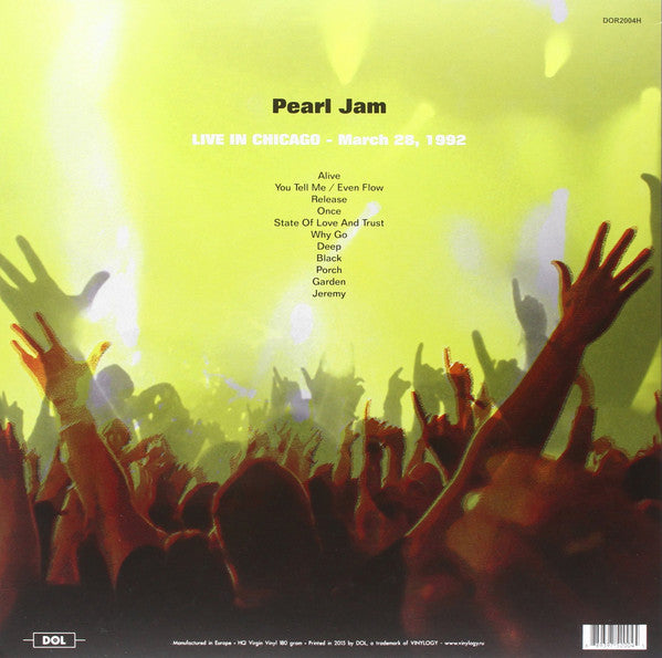 Pearl Jam – Live In Chicago - March 28, 1992 (NUEVO, SELLADO)