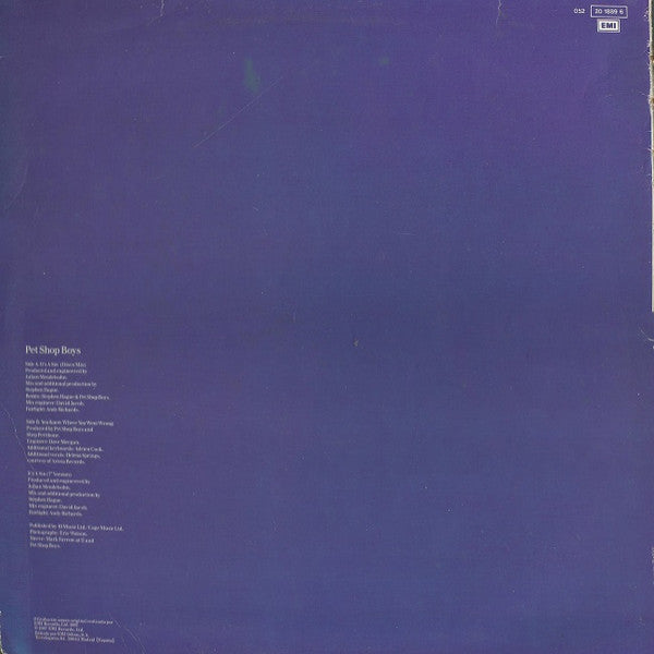 Pet Shop Boys – It's A Sin  (VG+) BOX16