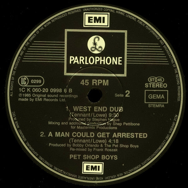 Pet Shop Boys – West End Girls (The Shep Pettibone Mastermix) (VG+) BOX29